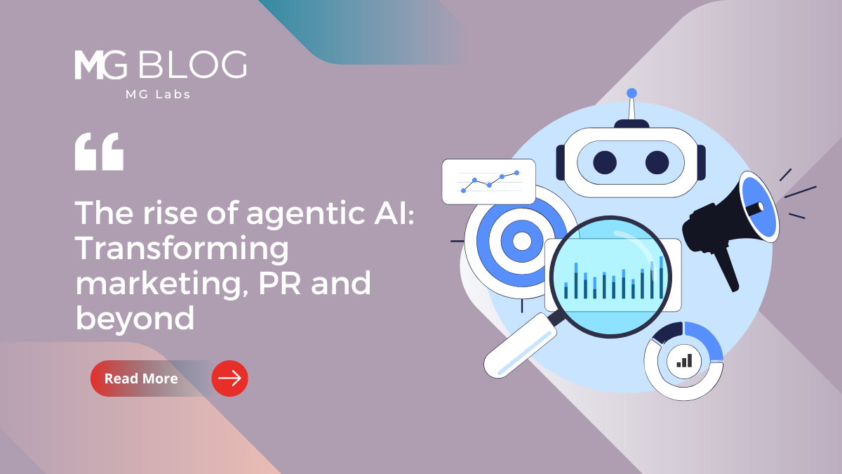 Cover image for a blog about the rise of agentic AI and its implications for marketing and PR